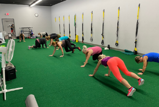 A Social Exercise Class in our turf bay
