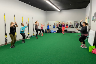 Exercise in a social environment in our turf bay